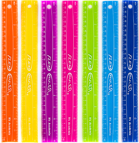 It's Academic Blue Flexible Ruler